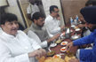 BJP leader claims Congress men had meal at hotel before Rajghat fast, shares pic